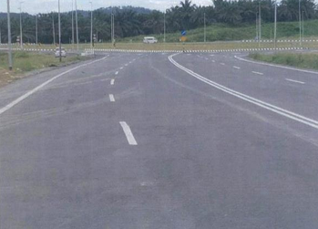 Completed road works